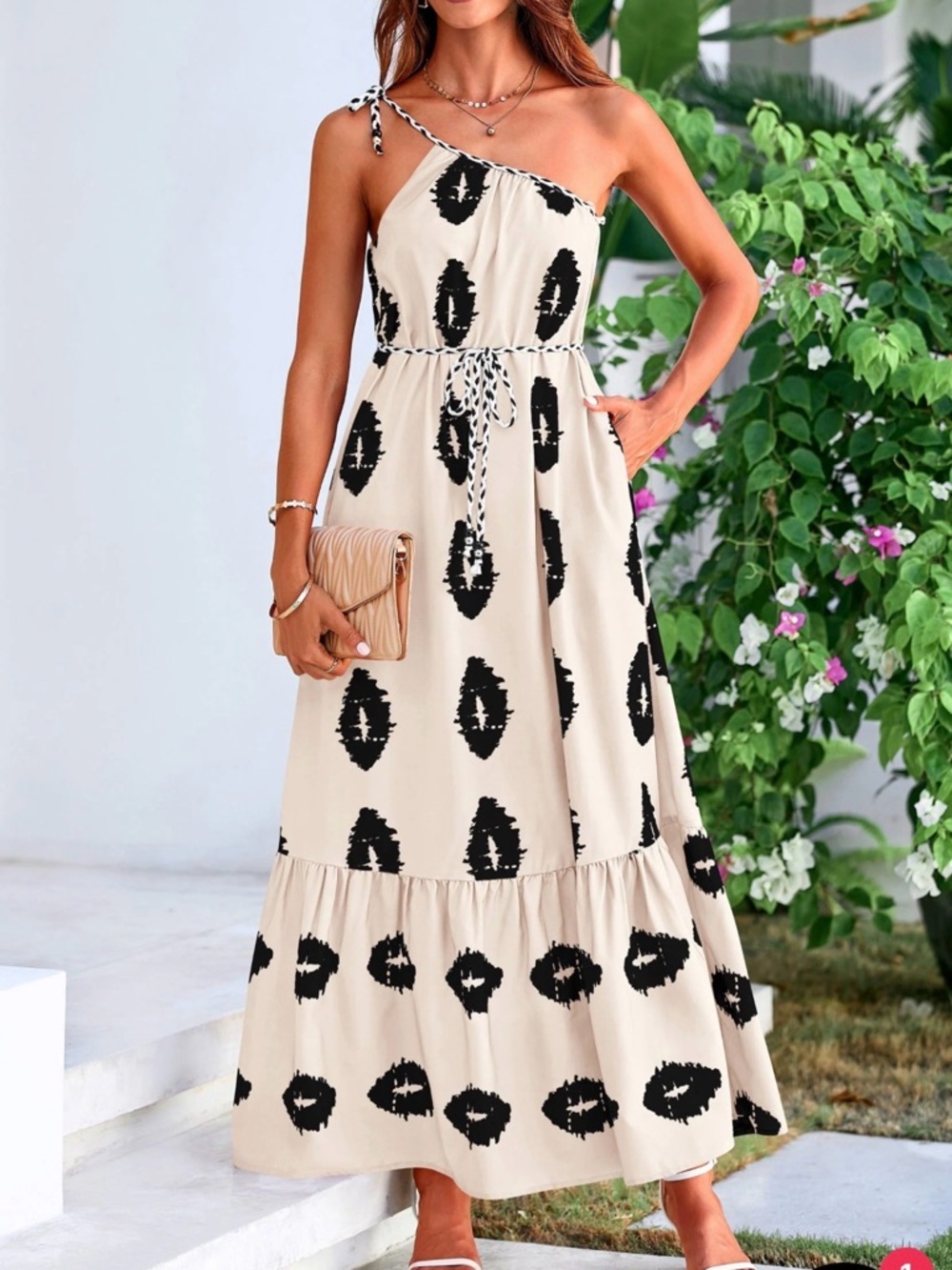PRETTYGARDEN Women's One Shoulder Maxi Dress